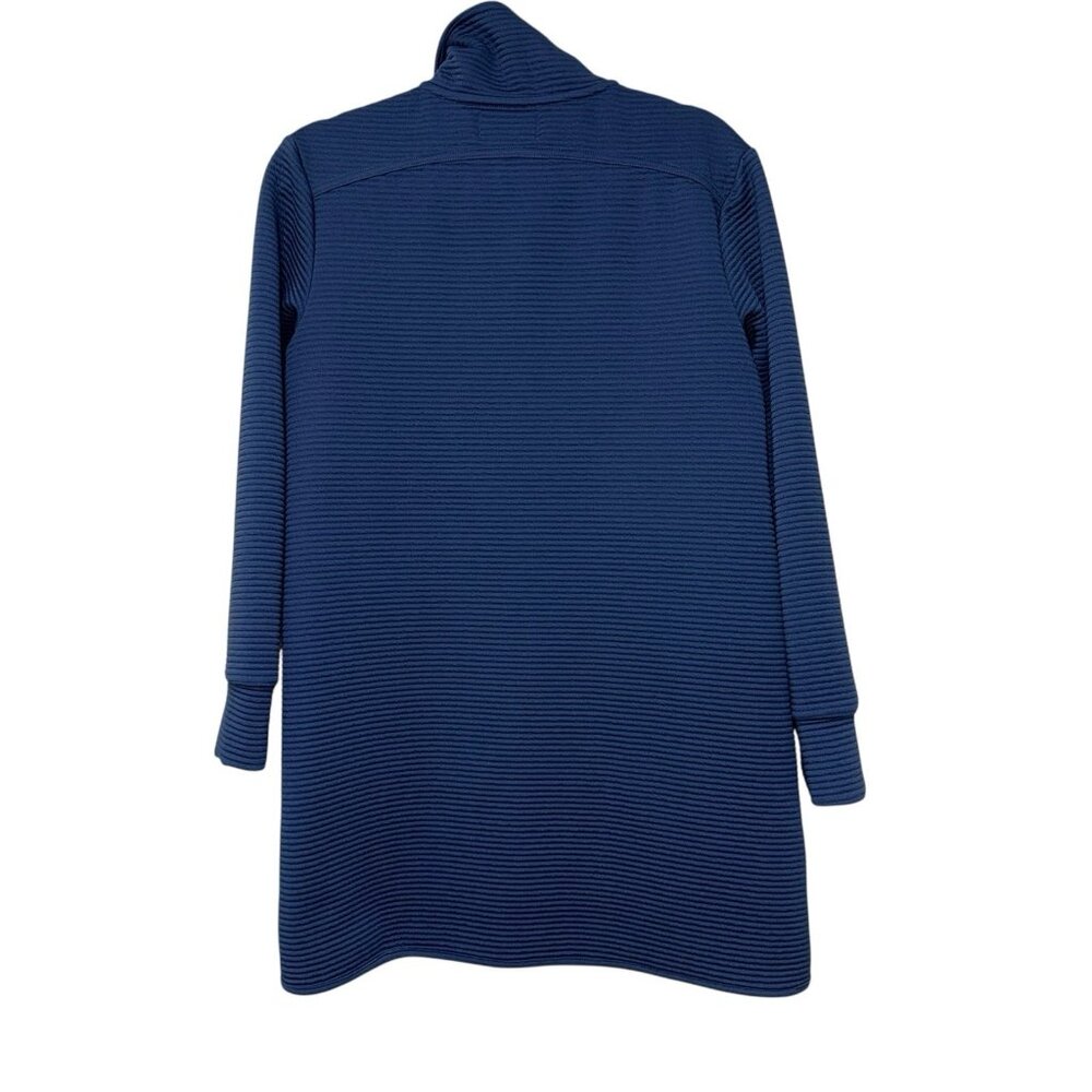 New MPG Mondetta Performance Gear Long Full Zip Ribbed Jacket Blue Women Size S - Picture 2 of 8